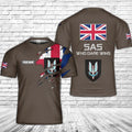 Custom Name British Army Special Air Service 3D T-Shirt For Size S-5XL
