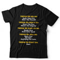 Funny Music Lyrics T Shirt Unisex & Ladies Pop Song Titles Music Lover