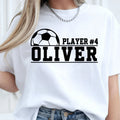 Personalised Football Shirt Custom Name Number Sports Fan Unisex Tee Xmas Tops