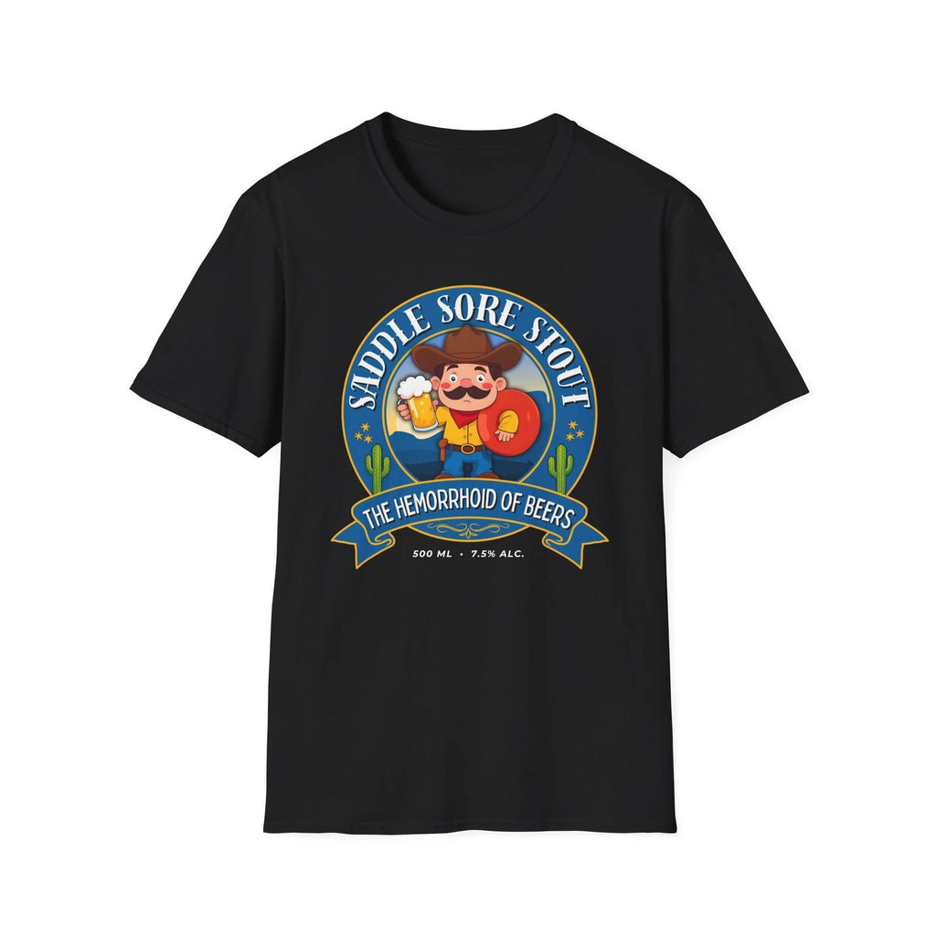 Saddle Sore Stout T-Shirt - Hilarious Beer Lover Tee, Imaginary Beer Shirt