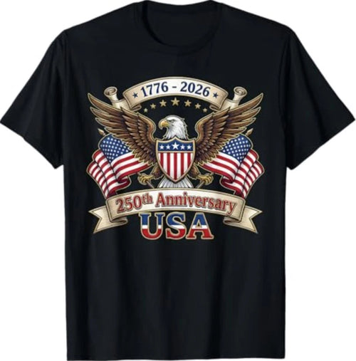 250 Years American 250th 4th of July Anniversary 1776-2026 T-Shirt