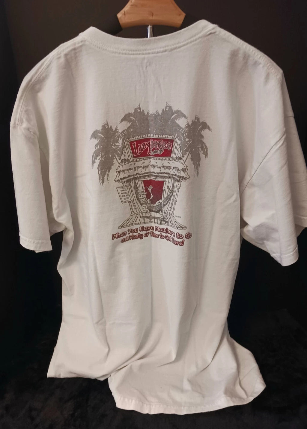 Vintage Lazy Bones Lounge White Shirt Men's Size XL Del Sol