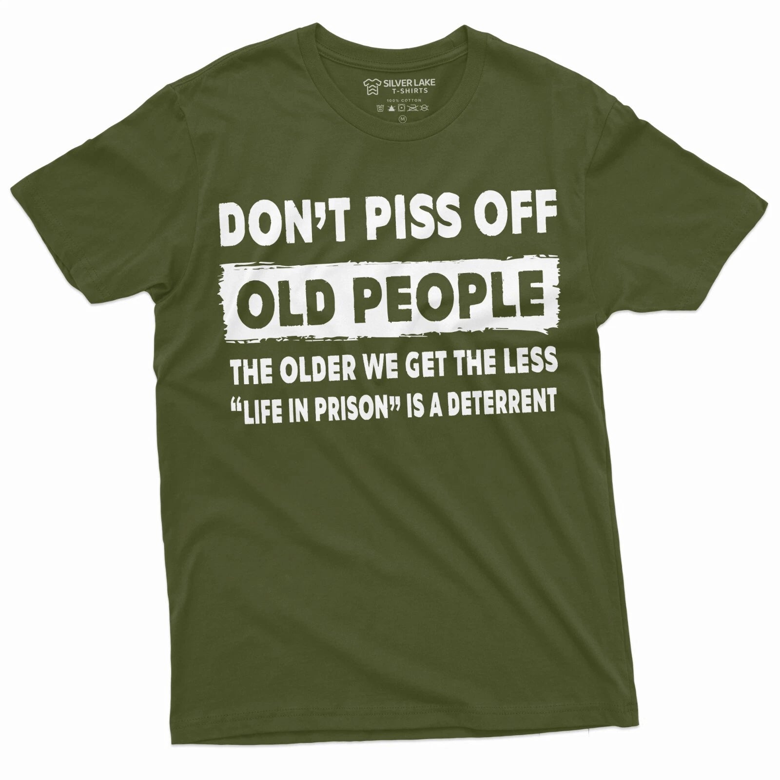 funny Dont Piss off Old People Tee Shirt Birthday Gift for Grandpa Dad Papa tee