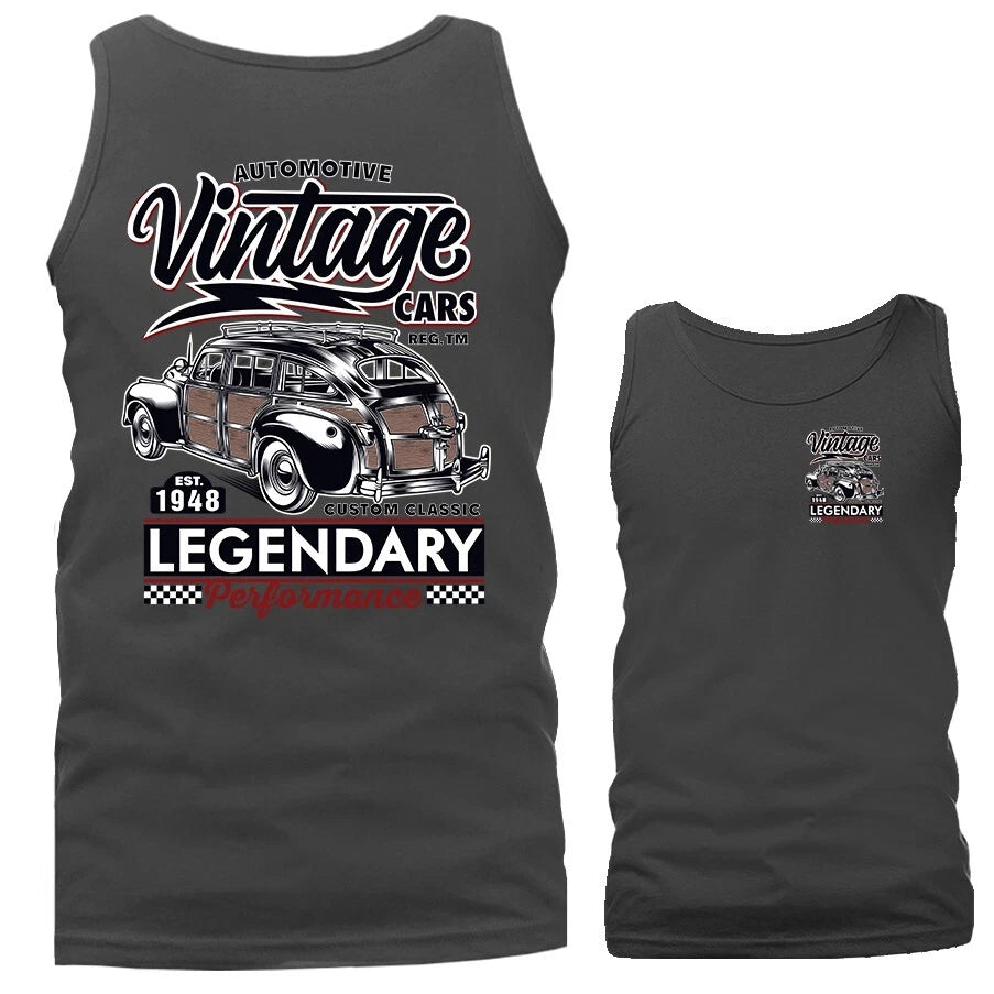 Vintage Legendary Custom Classic Car Automobile Graphic Tank Top