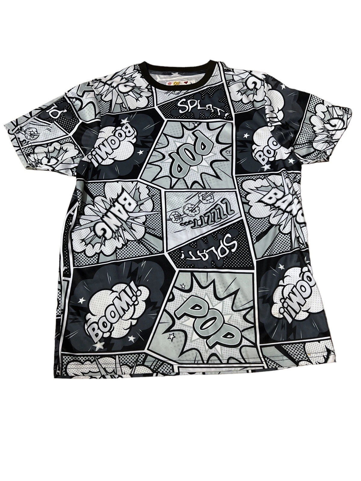 OH SNAP! Drill Clothing Co-Men’s Medium-Pop Comic Art Pattern Retro 80’s/90’s