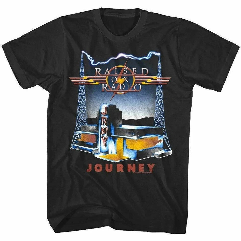 Vintage Journey Raised on Radio Mens T Shirt, Shirt For Music Fan All Sizes