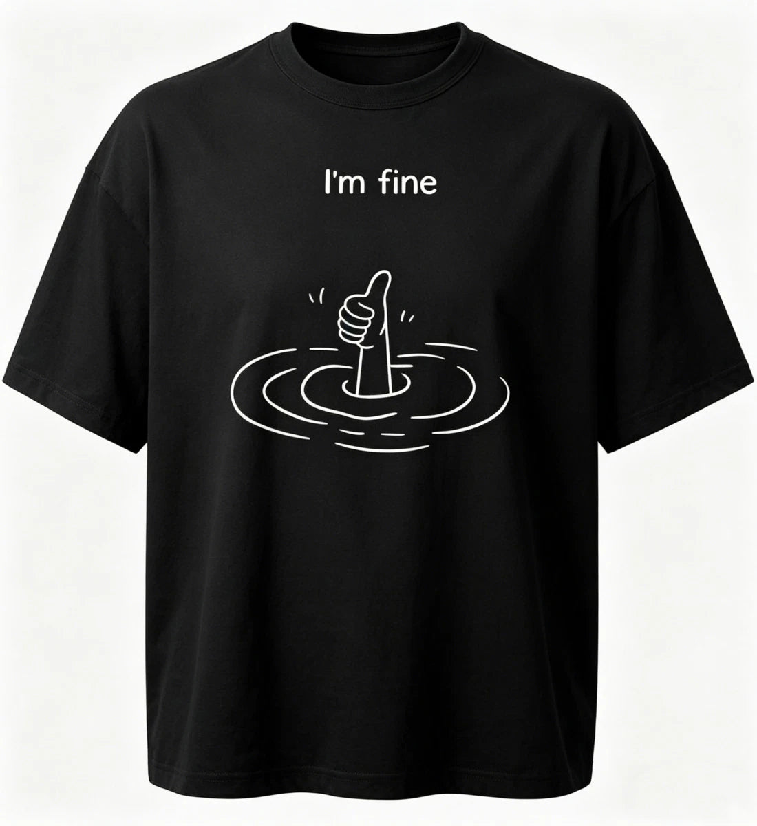 Minimalist Graphic Tee | Dark | I’m Fine Funny T-Shirt | Sarcastic Humor Shirt