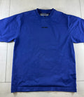 FLAT RATIO Men's T-Shirt Minimal Logo Streetwear Cotton Blue Tee Casuals Size S