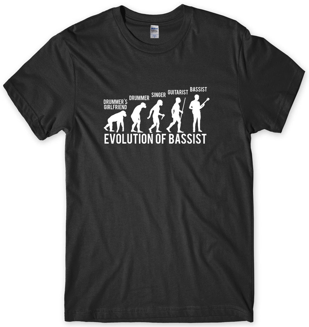 Evolution Of Bassist Mens Funny Unisex T-Shirt