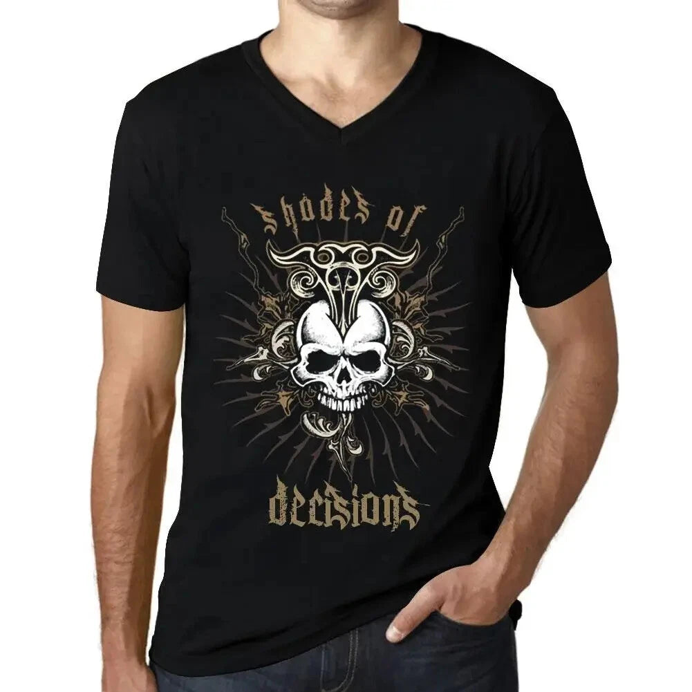 Men's Graphic T-Shirt V Neck Shades Of Decisions Eco-Friendly Limited Edition
