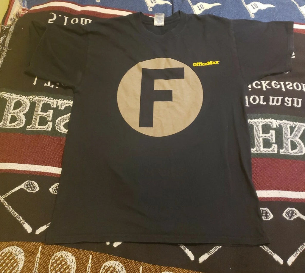 Vintage Office Max Passionate Innovative Fun Promo T Shirt L Tech Tee  Black