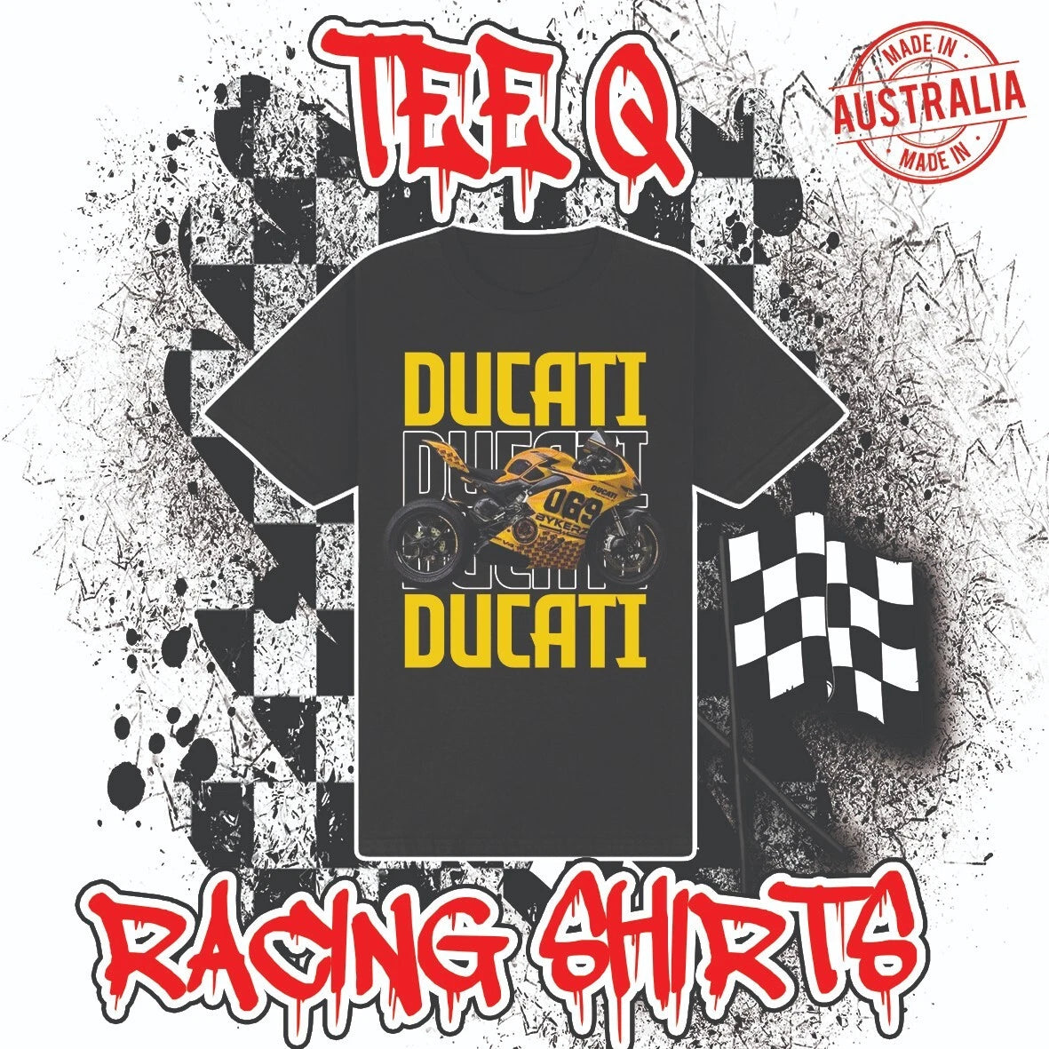 Ducati Black Tee ~ Premium Gildan Cotton