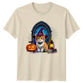 Cute Ghost Cat Witch Halloween T-Shirt Witch Cats And Her