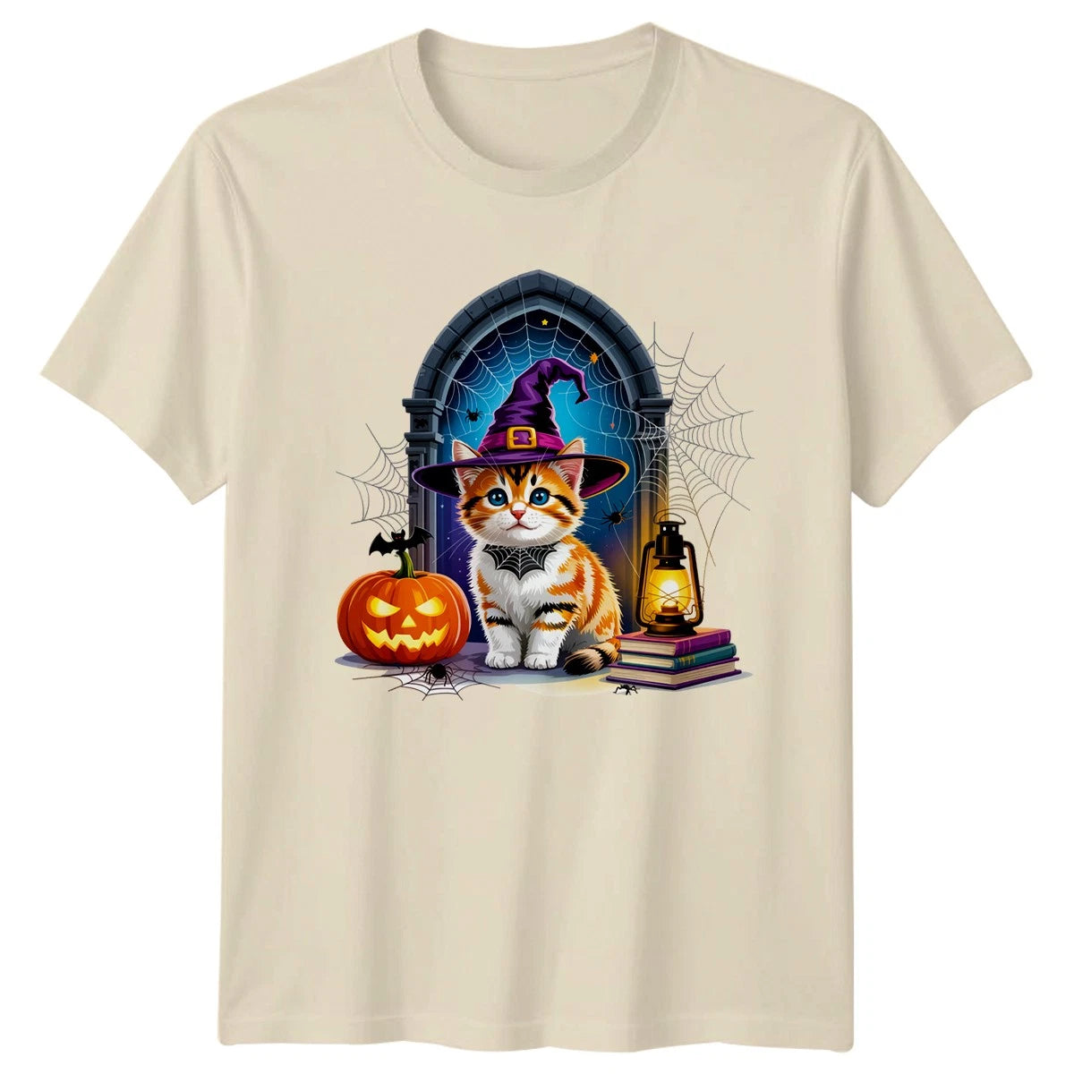 Cute Ghost Cat Witch Halloween T-Shirt Witch Cats And Her