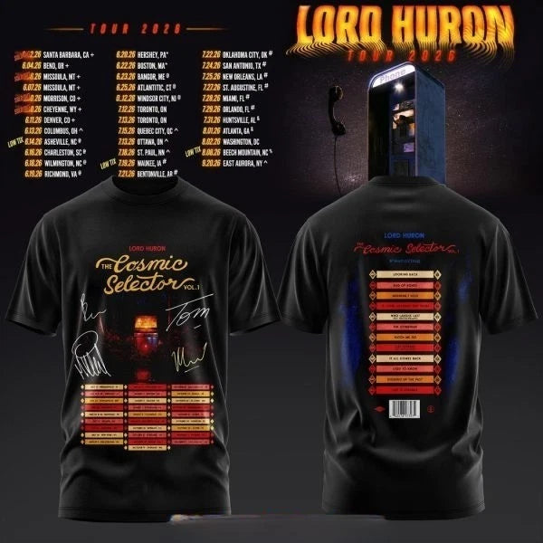 Lord Huron Tour 2026 Black Edition 3D T-Shirt