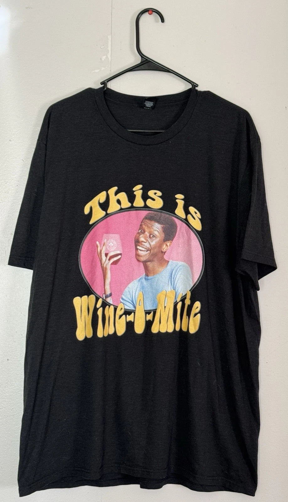 District Made Black Graphic Funny Wine Shirt ‘this Is Wine O Mite’ T-shirt 2XL