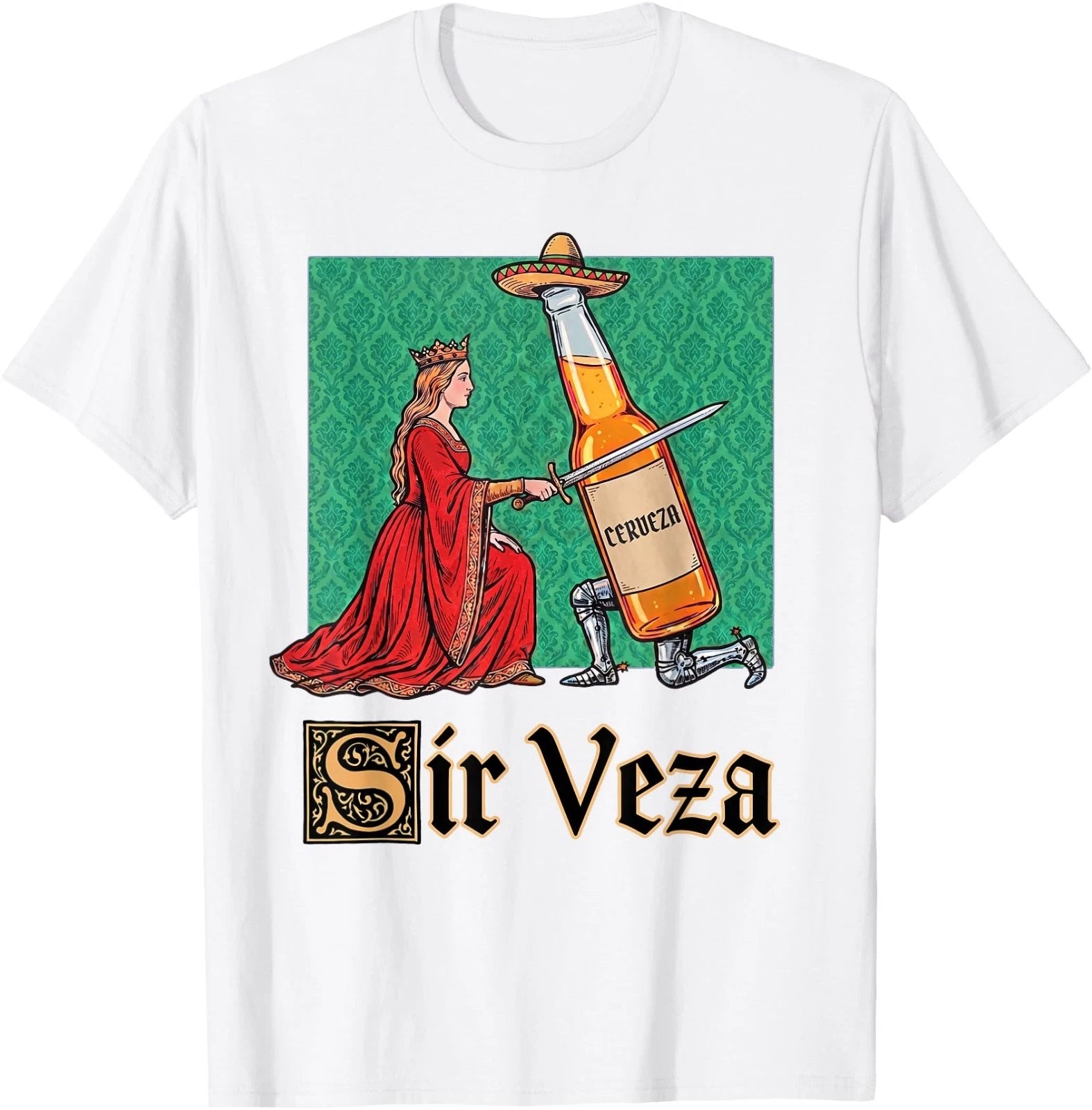 Sir Veza Knight Pun Meme Sombrero Cinco De Mayo T-Shirt