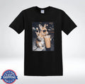 Cool Bunny With Sunglasses Drinking Iced Coffee Funny Animal T-Shirt