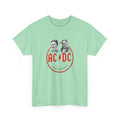 TESLA/EDISON AC/DC High Voltage Printed T-Shirt Clever  TESLA(AC) vs EDISON(DC)