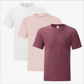 Mens 3 Pack T-shirt Fruit of the Loom | Pastel Soft Tones & Essential Plain