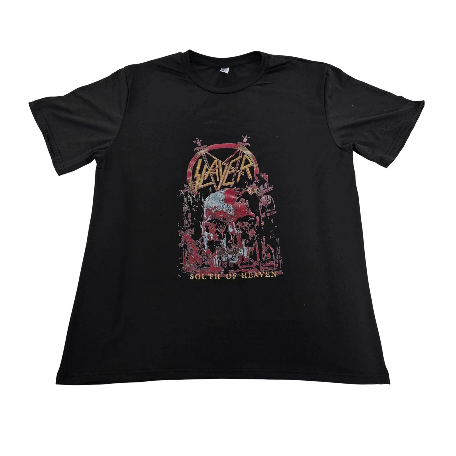 Unofficial Slayer South of Heaven Band Graphic T-Shirt Black XL Skull Pentagram