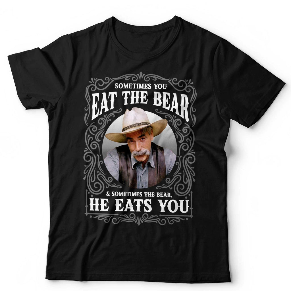 Big Lebowski T-Shirt Sometimes You Eat The Bear Funny Cult Movie Nerd Quote Coen