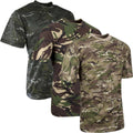 Men's Camo T-Shirt Sports Fitness Short Sleeve Military Crewneck Vintage T-Shirt