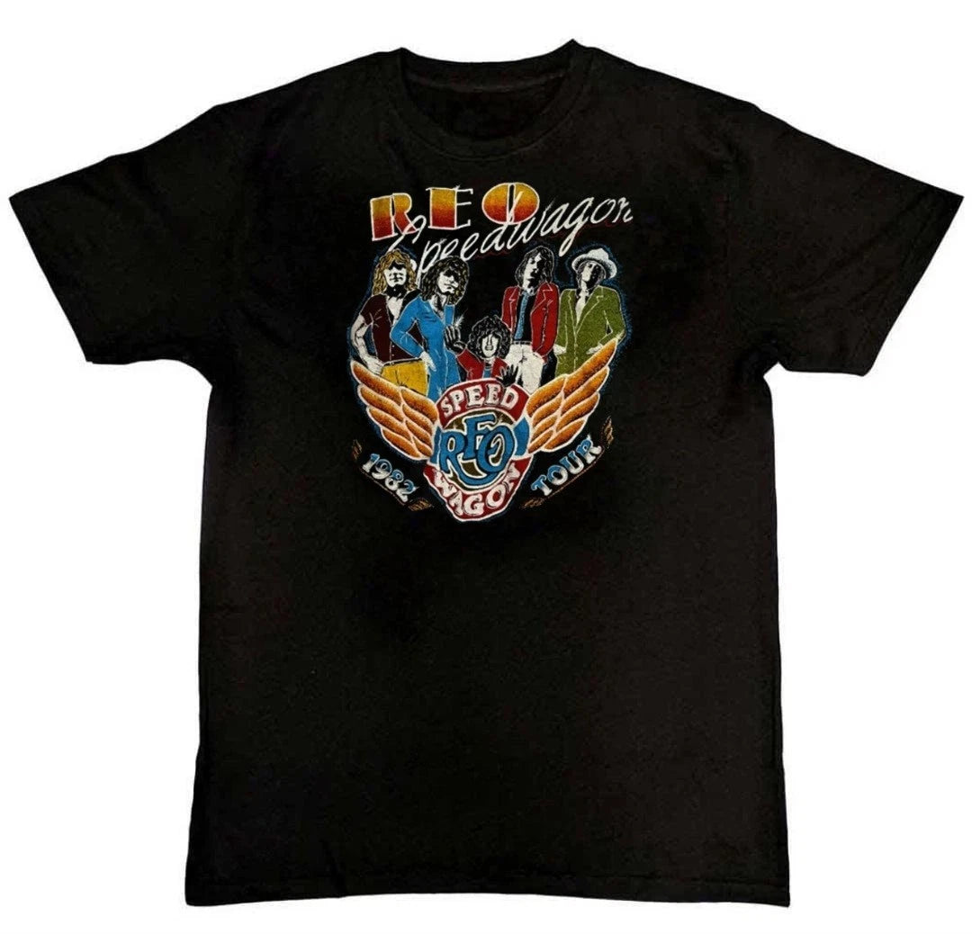 VTG REO Speedwagon band 1982 tour Graphic Print Unisex T-Shirt S M L XL 2 3 4 XL