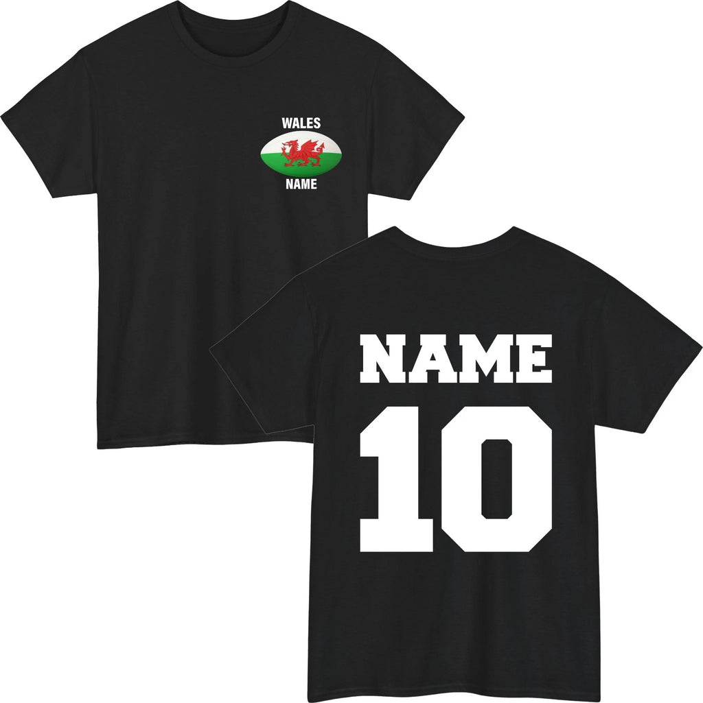 Personalised Wales Rugby T-Shirt | Custom Name Number | 6 Nations Fan Gift Top