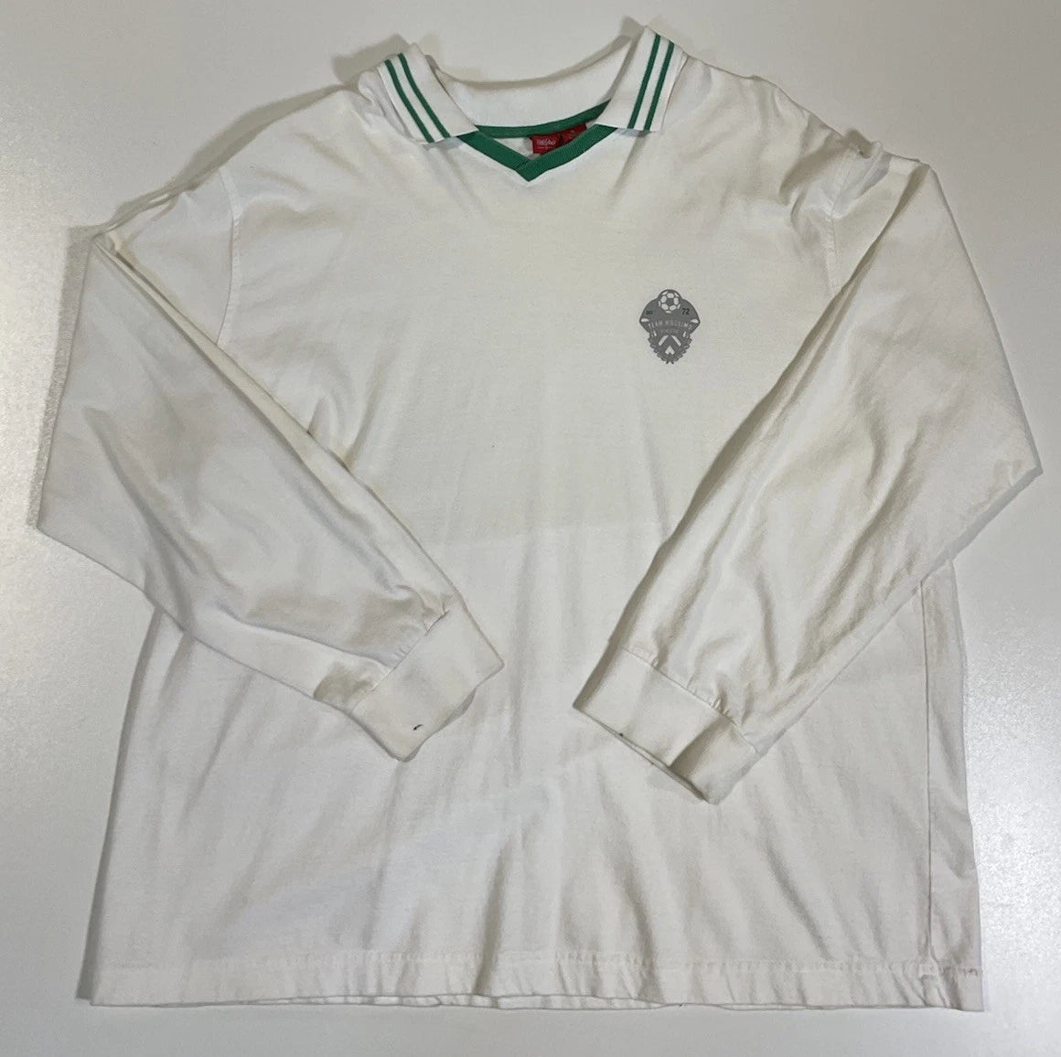 Vintage Mossimo Long Sleeve Soccer Shirt Sz XL Blokecore Collared Cyber Y2K