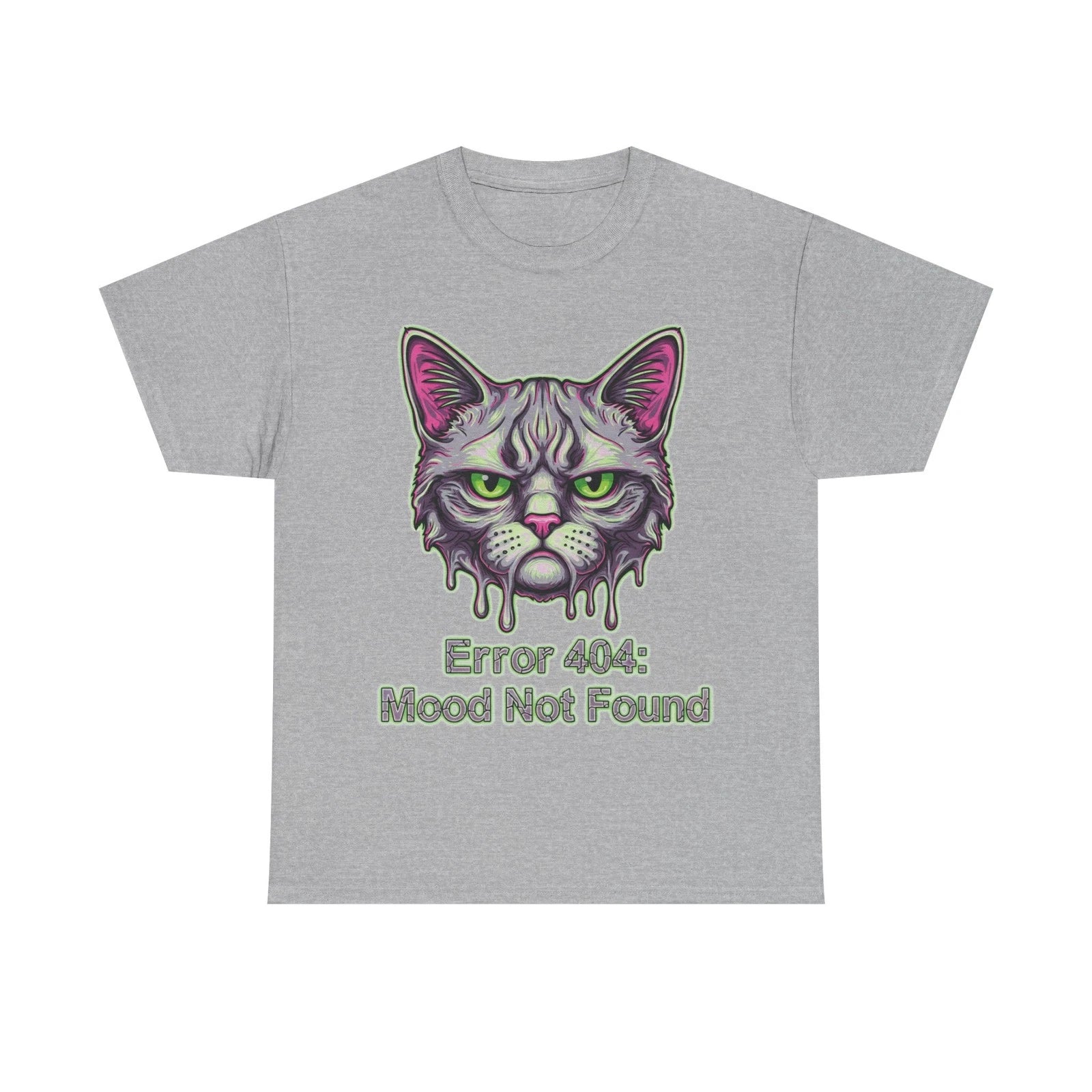 Sarcastic Mood Tee Error 404 Not Found Grumpy Cat Face Funny Internet Humor