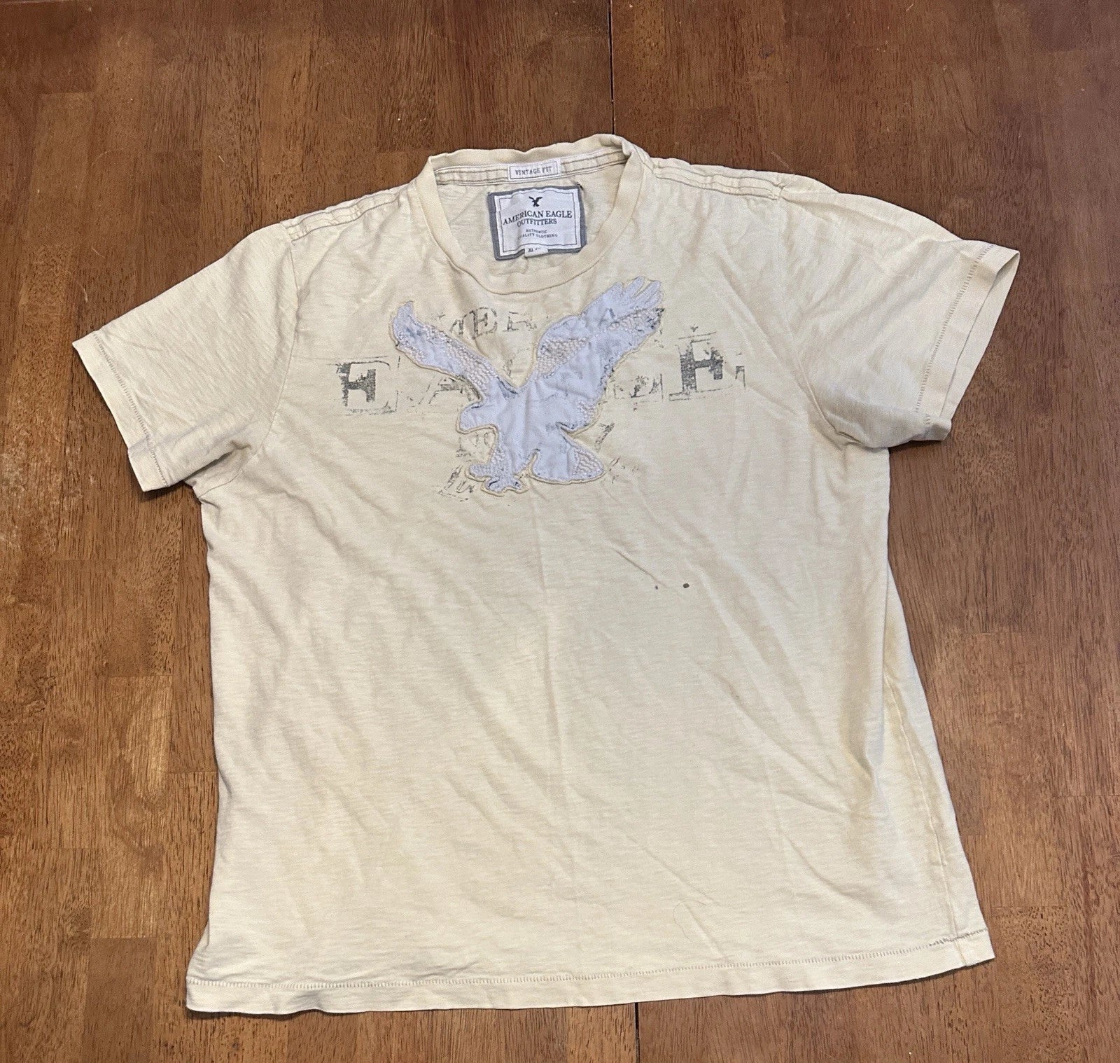 Y2K American Eagle Outfitters Vintage FIt Short Sleeve T Shirt XL Yellow