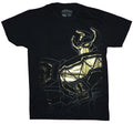 Mighty Morphin Power Rangers  Mens T-Shirt- Gold Foil Megazord