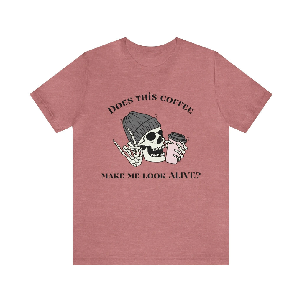 Funny Coffee Shirts - Skeleton - Caffeine - Unisex Jersey Short Sleeve Tee