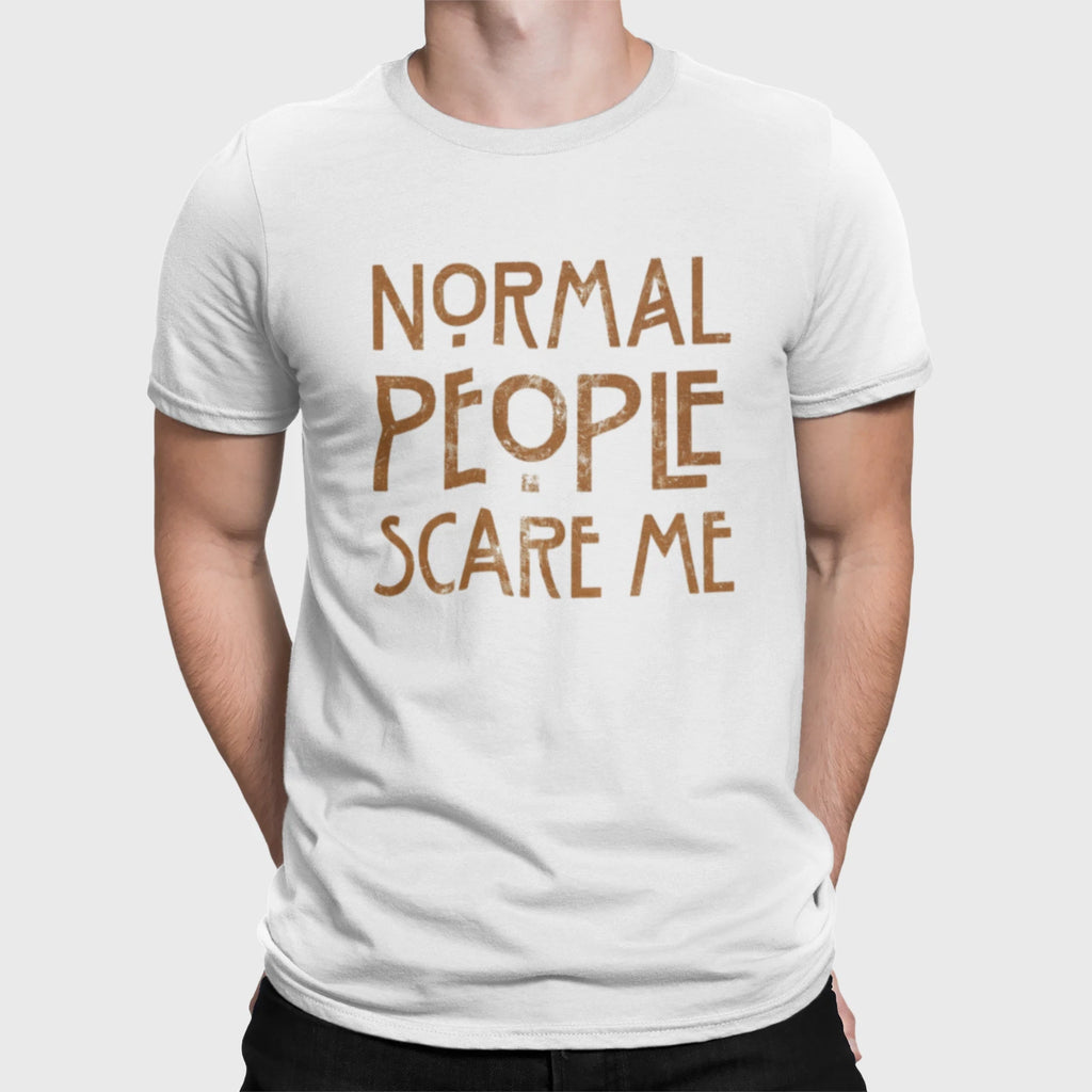Normal People Scare Me Shirt Retro Vintage Distressed Text Introvert Humor