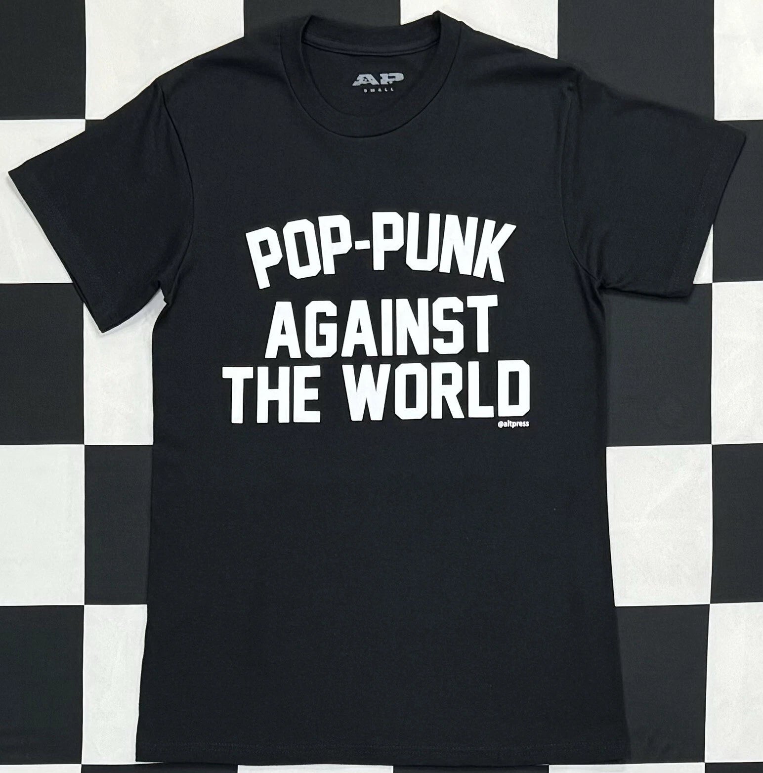 New AP Official Merchandise Pop Punk Against The World Graphic Print T Shirt (M)