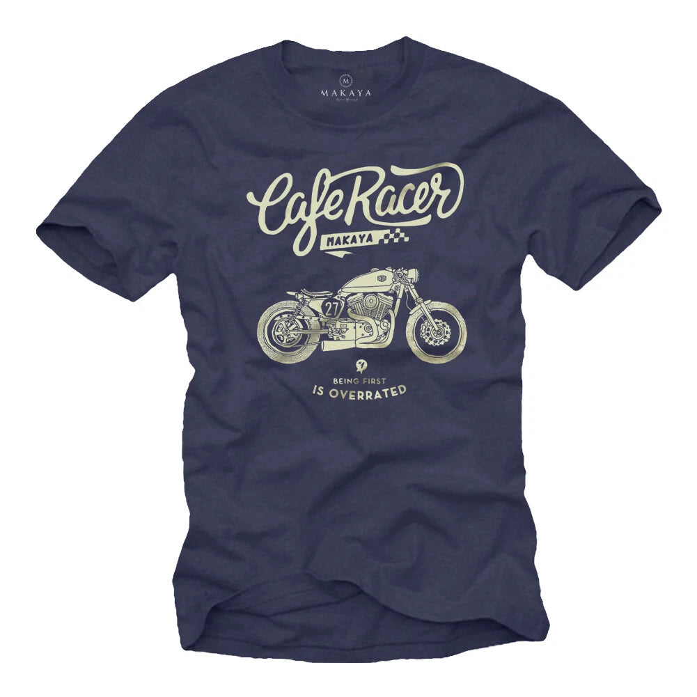 Vintage Cafe Racer Biker Motorcycle Gifts Rocker Clothing T Shirt