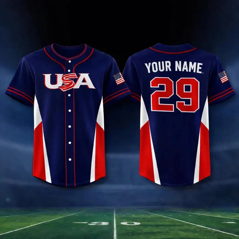 Custom USA Baseball Jersey