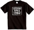 44th Legend 1982 T-Shirt, mens womens birthday gifts presents, gift ideas