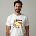 I'm OK T-shirt Lazy Cat Working Funny Office Workwear Joke Top Men's Gift Tee