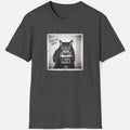 I Hate People Cat Shirt Funny Mugshot Graphic Tee Sarcastic Kitty Cartoon Shirt
