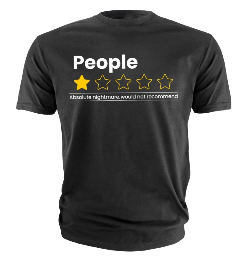 Funny Anti social T-shirt introvert people review sarcastic funny shirt