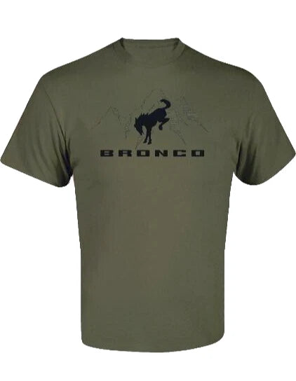 CHECKERED FLAG SPORTS FORD BRONCO MOUNTAINS LOGO SHORT SLEEVE TEE SHIRT I0106