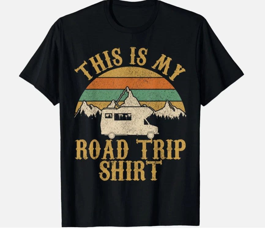 his Is My Road Trip Shirt - RV Camping Tshirt Camper Gift Unisex T-Shirt