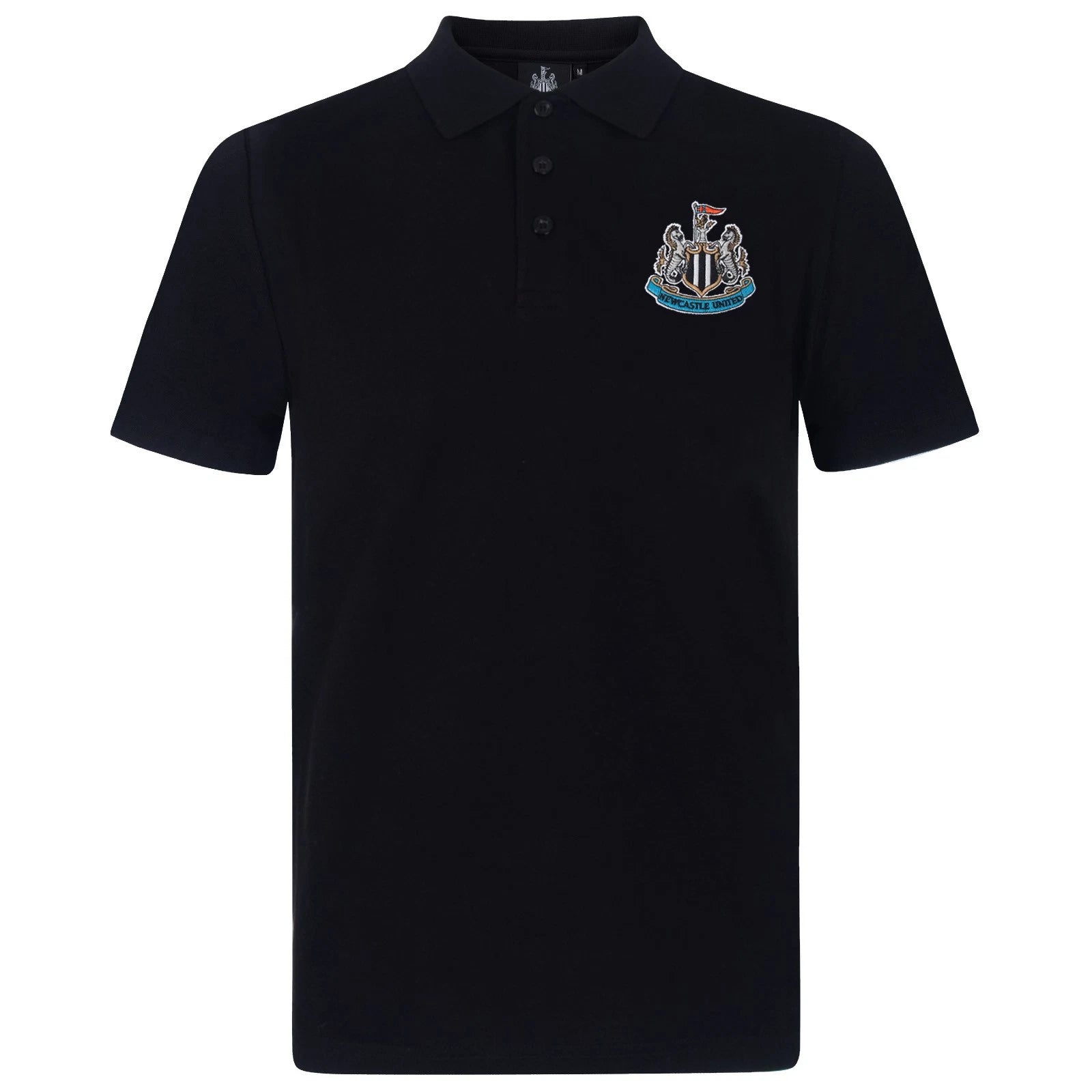 Newcastle United Mens Polo Shirt Crest OFFICIAL Football Gift