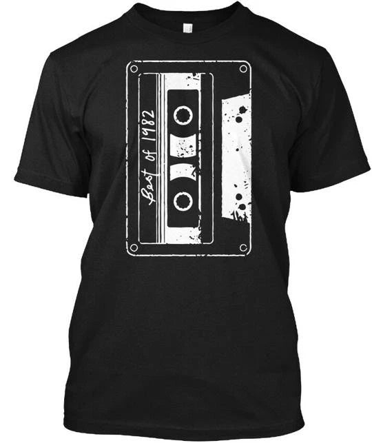 Vintage Best Of 1982 80s Mix Tape Cassette Funny Dj T-Shirt Made in USA S to 5XL