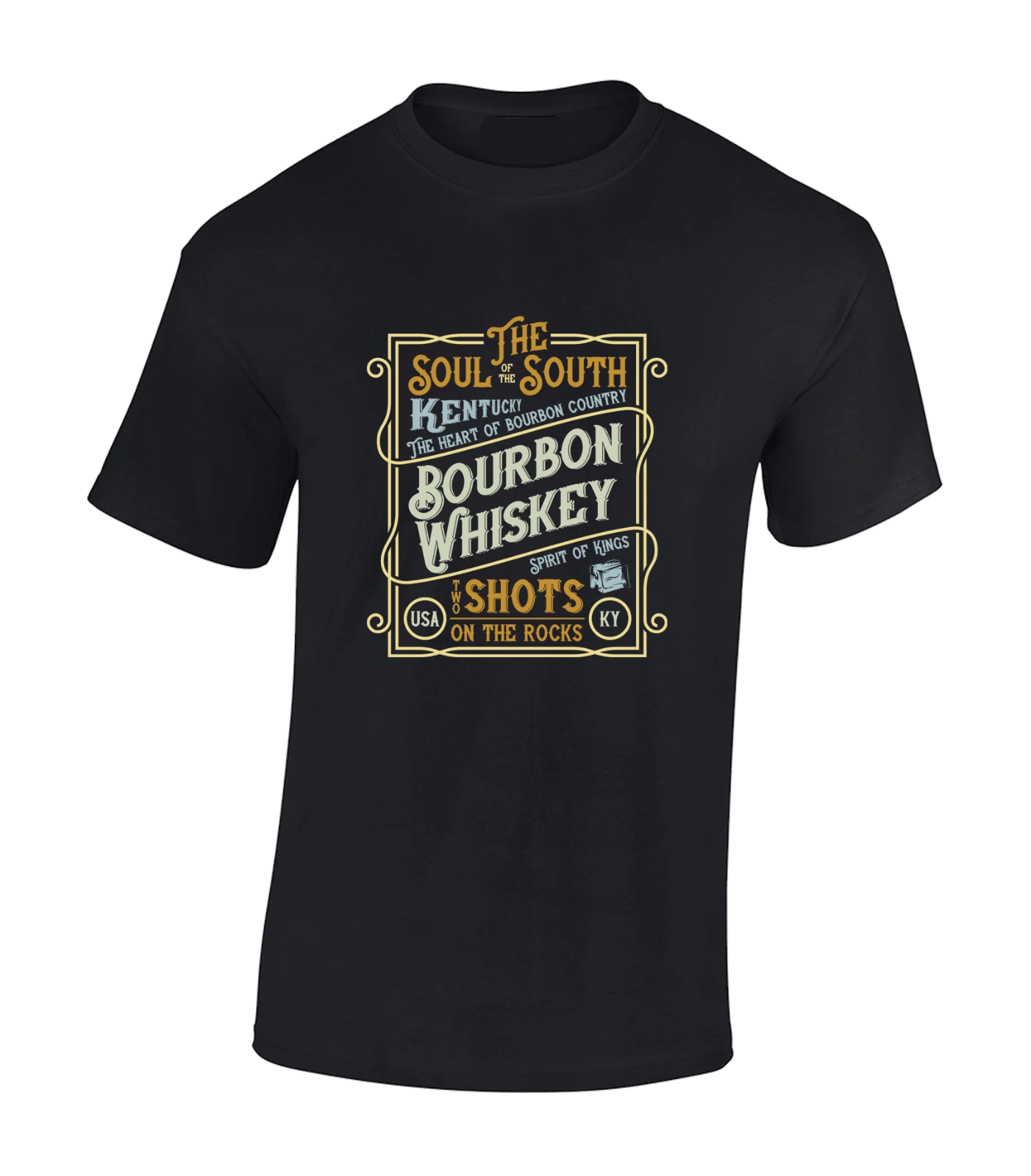 THE SOUL SOUTH BOURBON WHISKEY MENS T SHIRT COOL USA ALCOHOL GIFT IDEA TOP