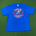 Vintage Y2K Never Fear Grandpa Is Here Delta Pro Weight Blue T-Shirt Sz 2XL