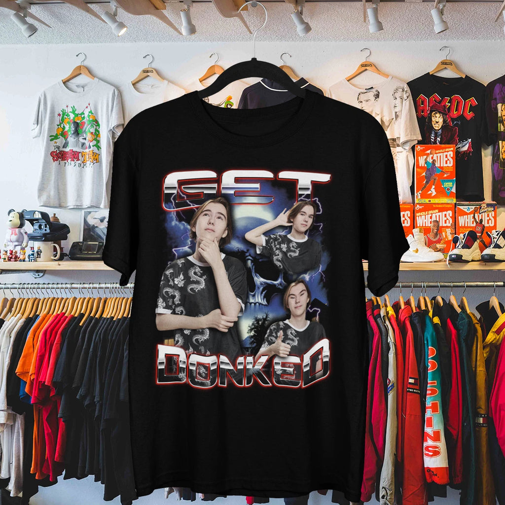 CS2 Donk "Get Donked" T-Shirt – Team Spirit - CS 1.6 Esports 90s Bootleg T-Shirt