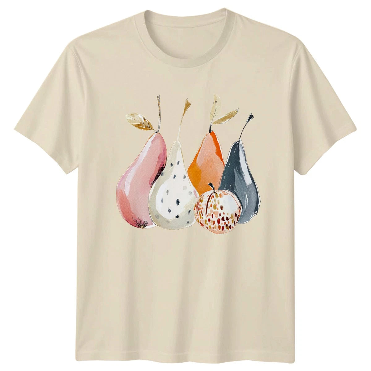 Abstract Watercolor Pears Fruit Illustration T-Shirt Boho Fruit Gift